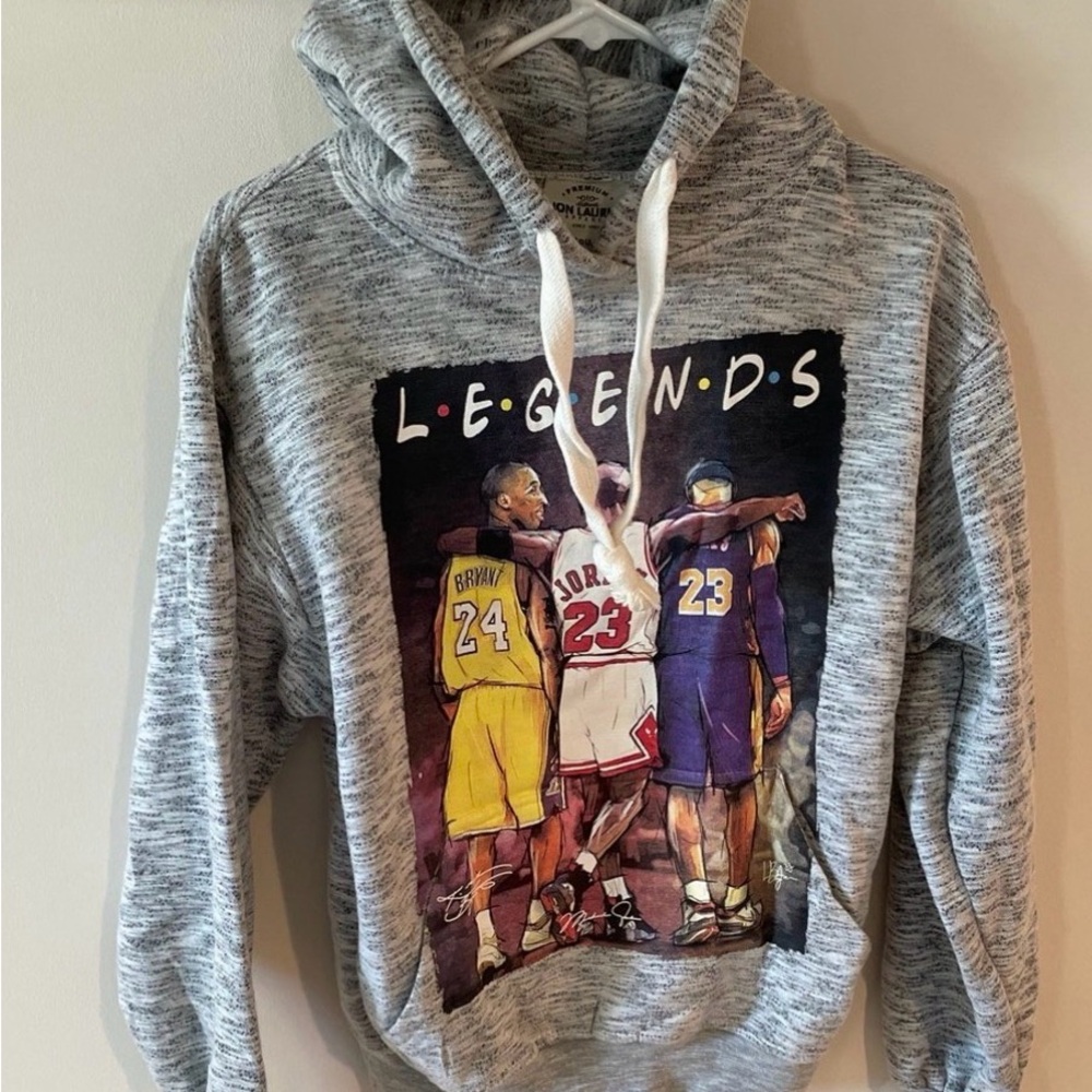 Jon Lauren apparel-Legends Kobe Bryant Michael Jordan Mens Black Hoodie small